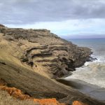 Abráziós partfal (kliff), Papakōlea Beach, Hawaii